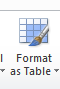 Format as table button